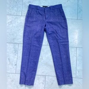 Banana Republic purple plaid Sloan fully lined trouser 0P / 0